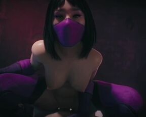 Purple Girl Ridding Large COck!