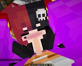 Minecraft Jenny Mod! Face-fucking a big titty goth girl Ellie!