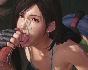 ❤️ Tifa ∙ Blowjob Beach ????️ ∙ 60FPS ????