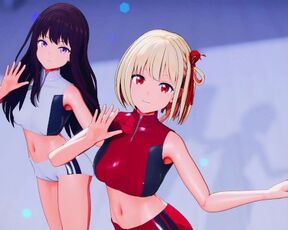 【MMD Lycoris Recoil 4k/60fps】《(錦木 千束 Chisato)(井ノ上 たきな Takina)》~《(HoneyWorks) Fansa / mona)》