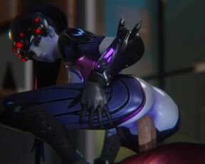 Widowmaker is enjoying a juicy one! [Overwatch] (darkholestuff)