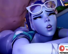 WIDOWMAKER HOT PUBLIC SEX ON BEACH AND CUM | HOT OVERWATCH HENTAI 4K