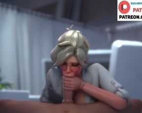 Nurse Mercy Do Hot Blowjob And Getting Cum In Mouth | Hot Overwatch Hentai 4k 60fps