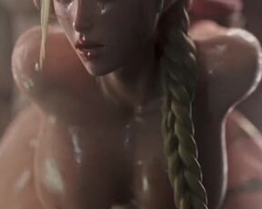 Street Fighter Cammy got creampied in her tight pussy 3D animation