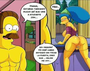 Marge Engaña a Su Esposo Con El Vecino Cuando No Está - Esposa Infiel - Los Simpsons