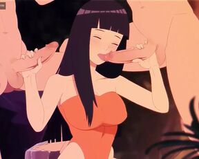 Hinata gives Naruto blowjob