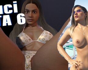 Lucia protagonista do GTA 6 fazendo um boquete gostoso e melado no homem pauzudo - Animtion 3D