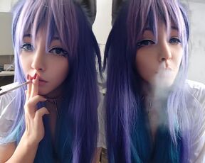 Cute Anime Girl smoking a cig (ask me for full vid)