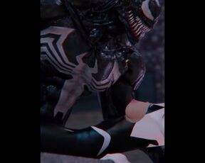 You Won't Find This In Theaters! Extra Quality 3D Animation Of Venom Fucking Gwen On The Roof Of San